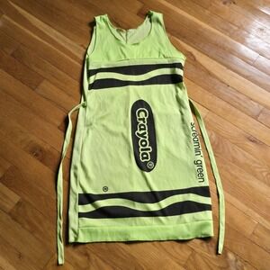 Crayola Crayon Screamin' Green Tank Dress Kids Youth Teen Halloween Costume